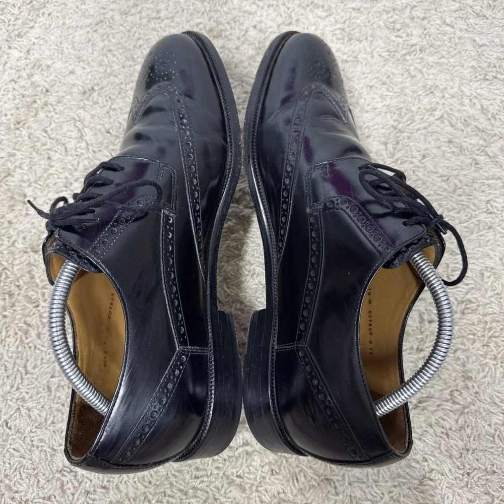 Cole Haan Black Leather Oxford Wingtip Lace Up Dress Shoes Mens 10M Career Work